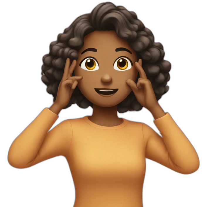 Fille qui dab emoji