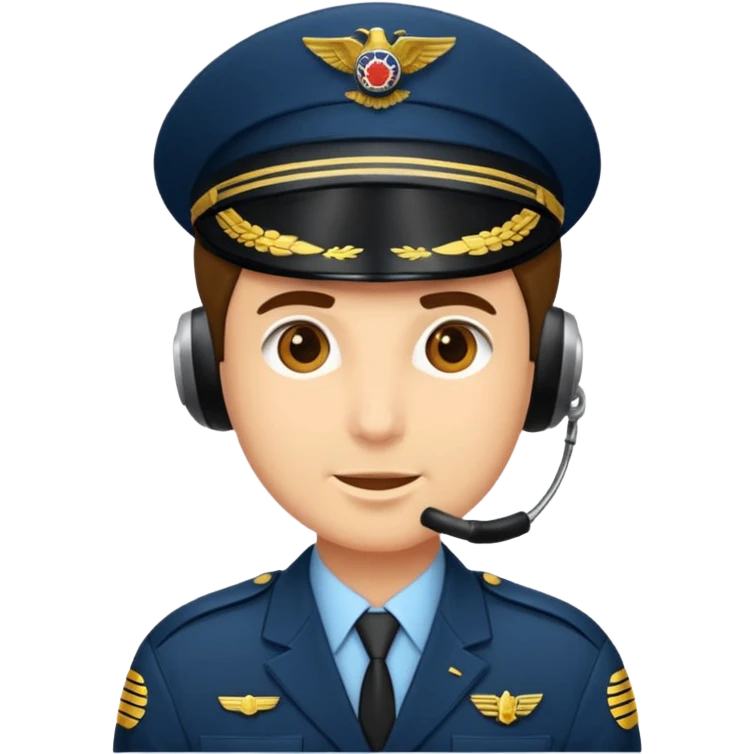 kulaklığı olan bir pilo emoji