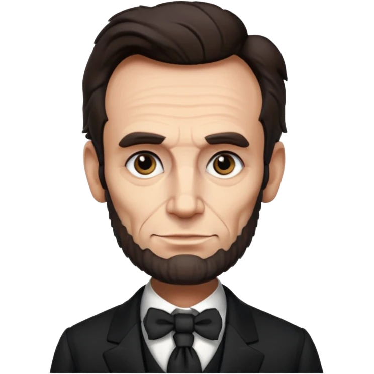 Abraham Lincoln with gray eyes emoji