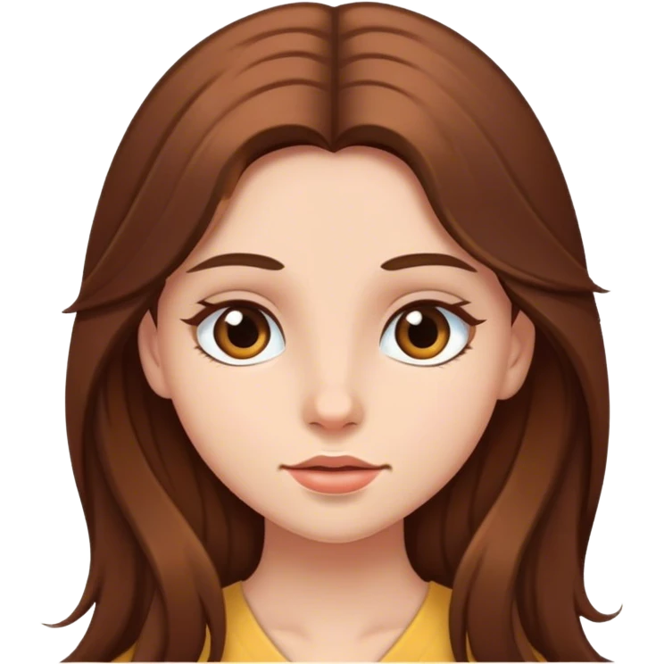 girl with long brown hair emoji