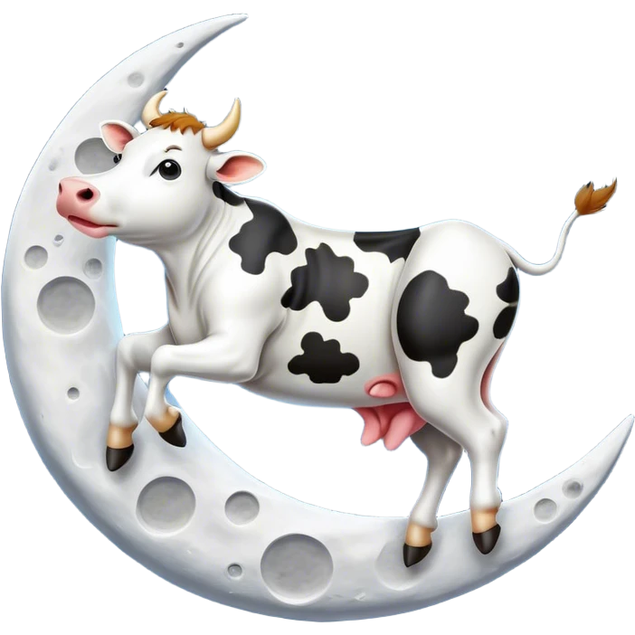 Cow jumping over moon  emoji