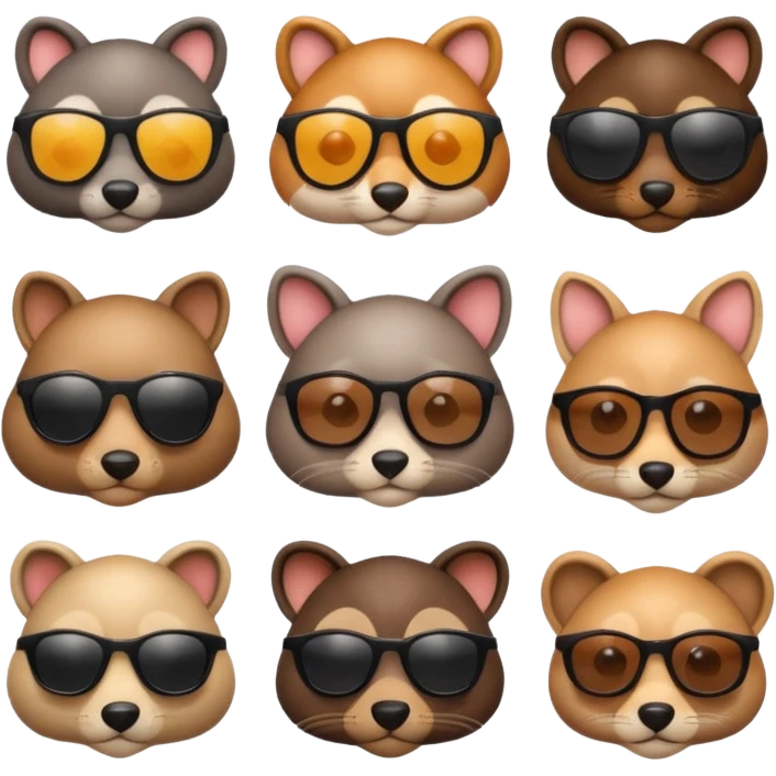 a sunglasses animals emoji