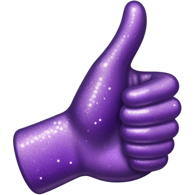 glitter purple hand thumbs up emoji