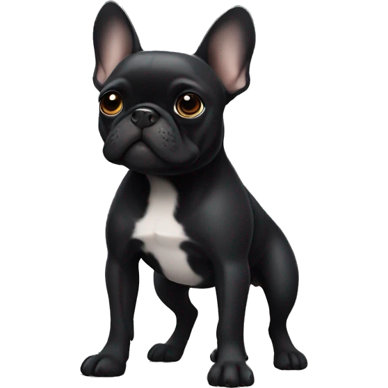 black frenchie dog with joint emoji
