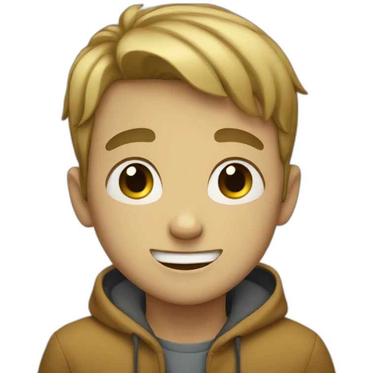 a boy smiling and crying emoji
