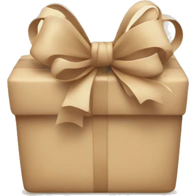 Beige gift with bow emoji
