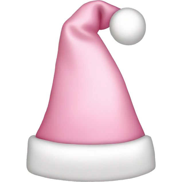 Light pink Santa hat with sparkly snowflakes  emoji