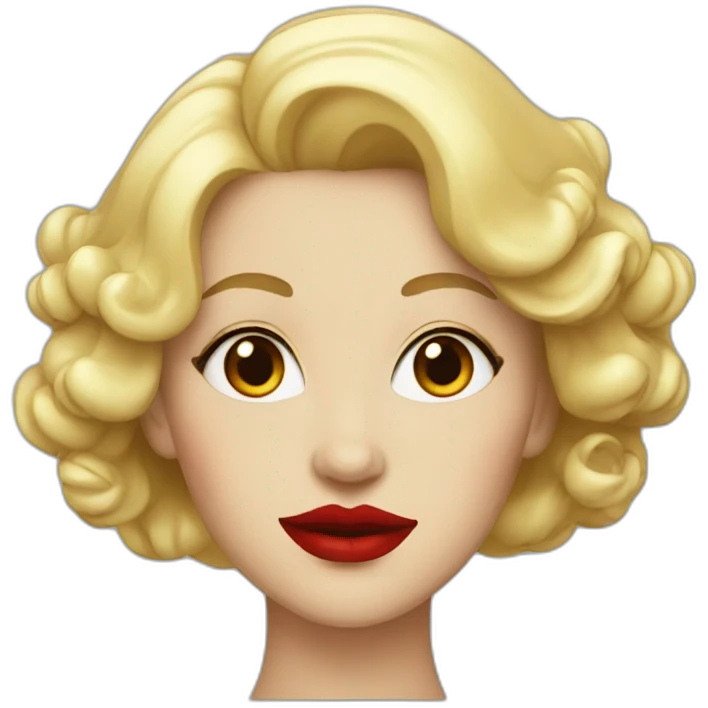 Lady with red lips emoji