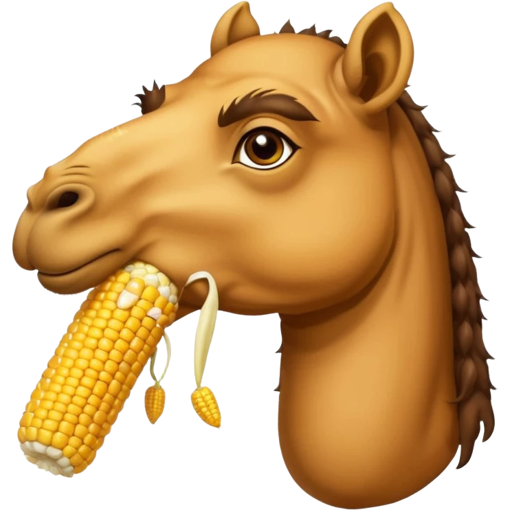 camel eating corn on the cob emoji