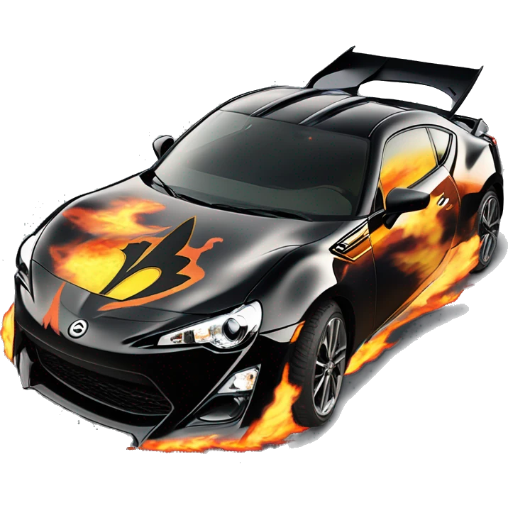 Batgirl and First Order Jet Trooper themed Scion FR-S with hot rod flames   emoji