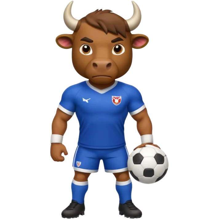 Create emojis of a bull that are related to soccer emoji