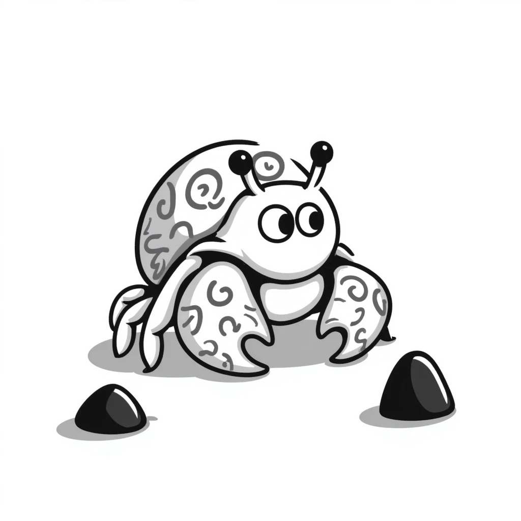 cute hermit crab, Coenobita lila emoji