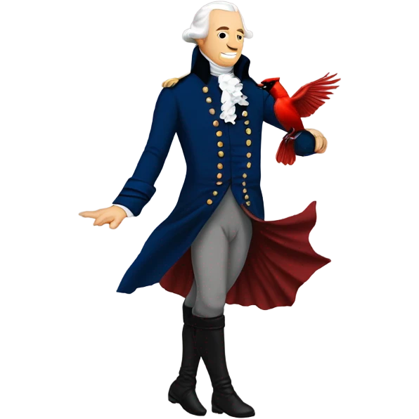 Alexander Hamilton stepping on a cardinal  emoji