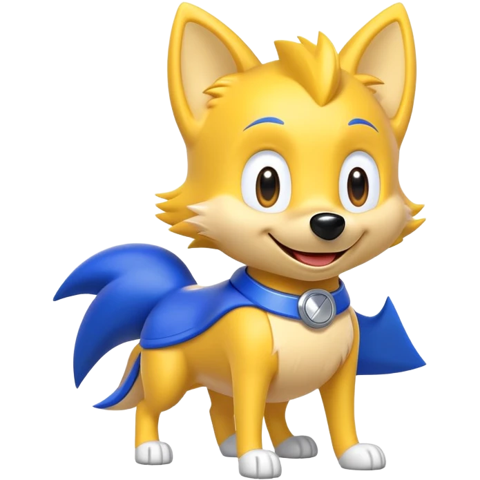 super dog with Sonic the Hedgehog emoji