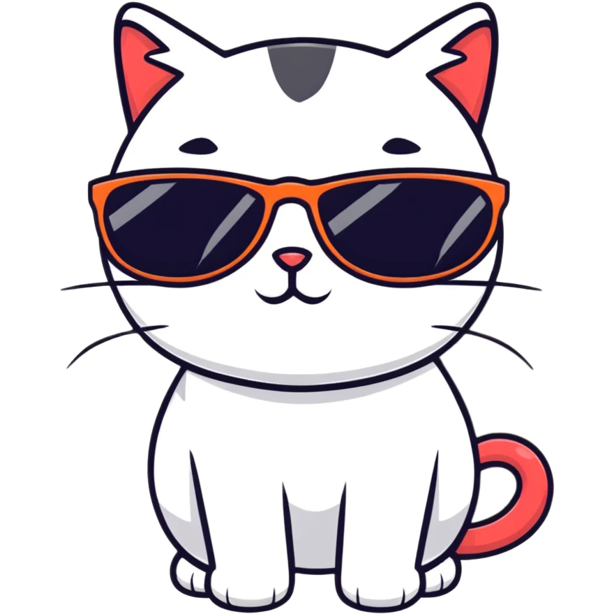 Cat with sunglasses emoji