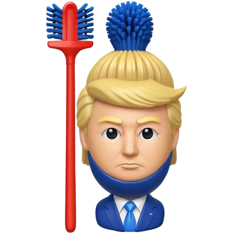 a donald trump toilet brush emoji