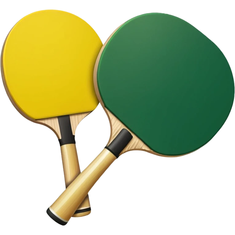 palas de ping pong amarillas y verdes emoji