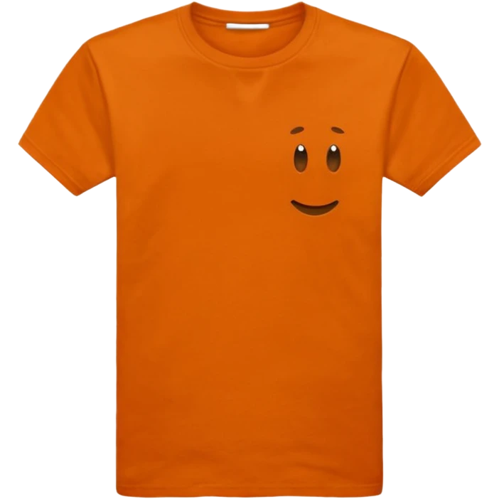 orange tshirt without pocket emoji