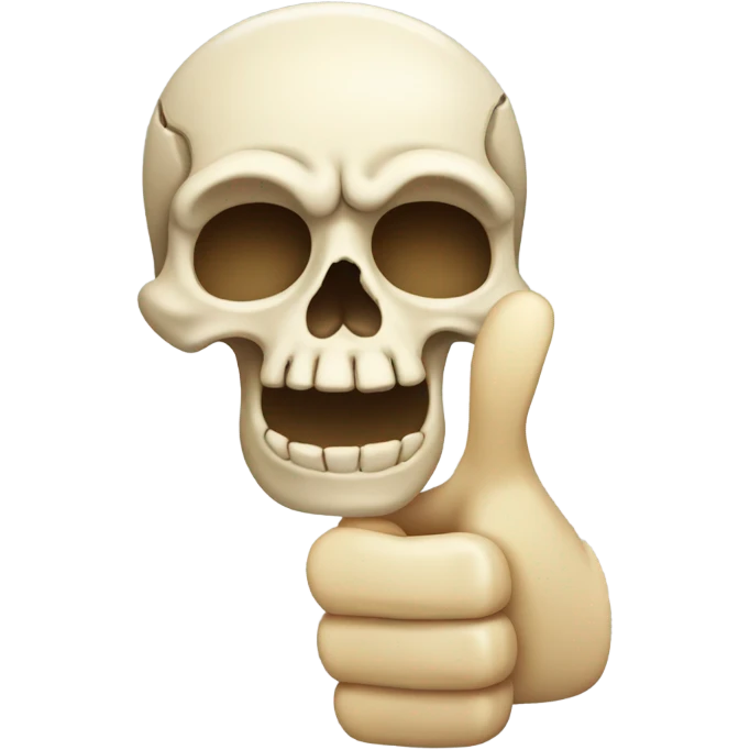 Skull thumbs up  emoji