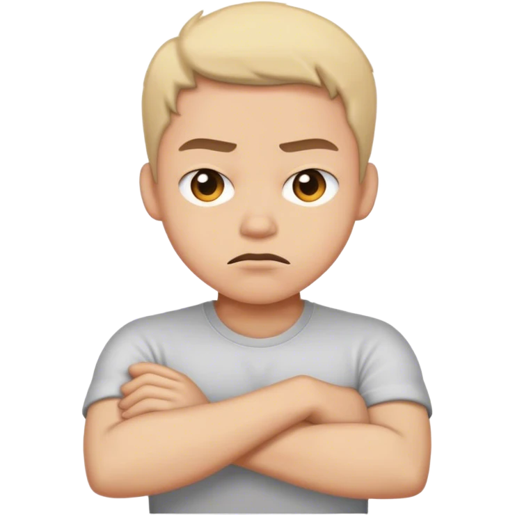 Mad face crossing arms emoji