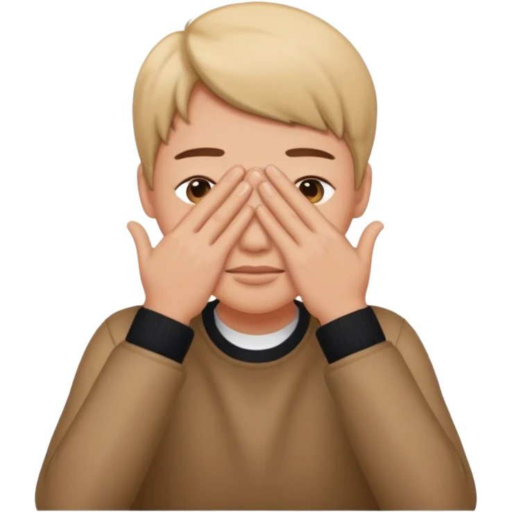 hands covering face  emoji