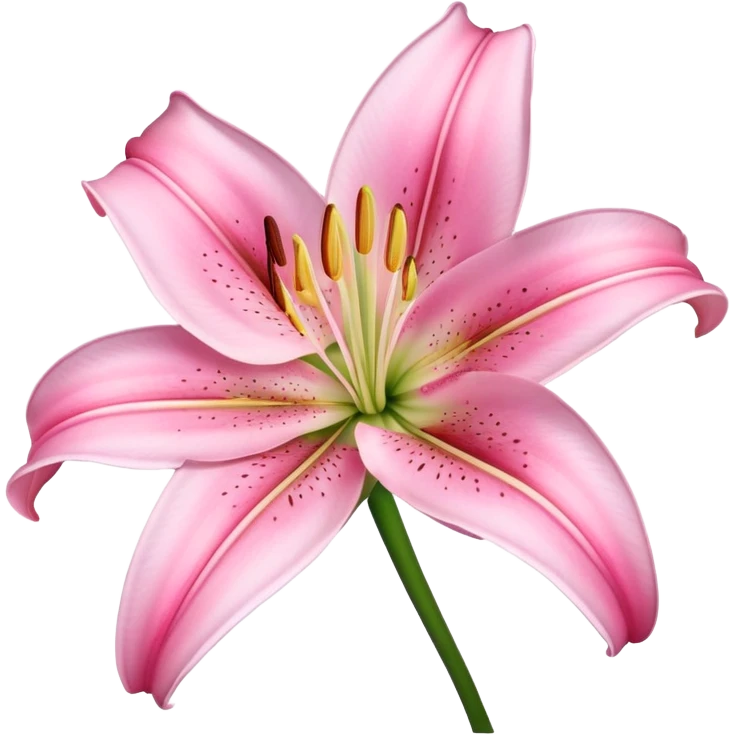 Pink lily flower emoji