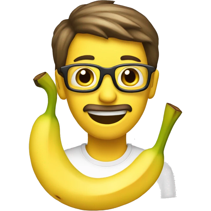 Banan z uśmiechem  emoji