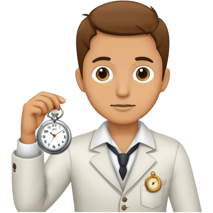 Person pinching hand and holding a clock emoji