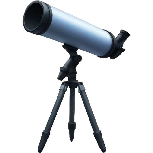 Telescope with stars reflecting in lens emoji