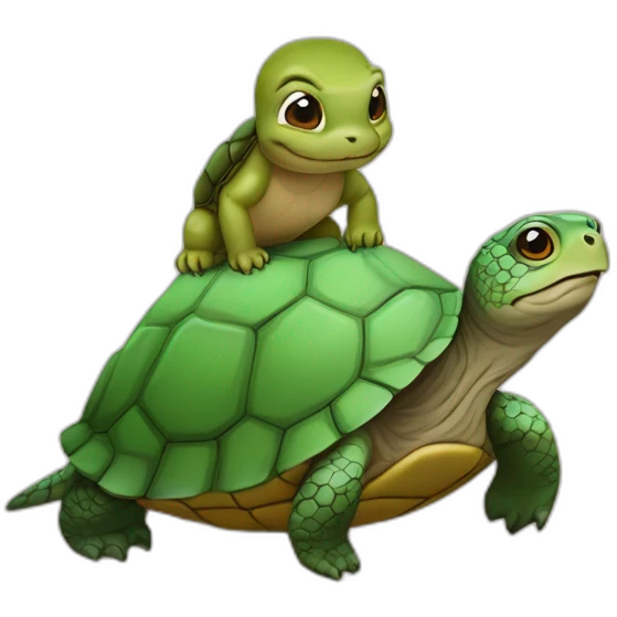 tortue sur loutre emoji