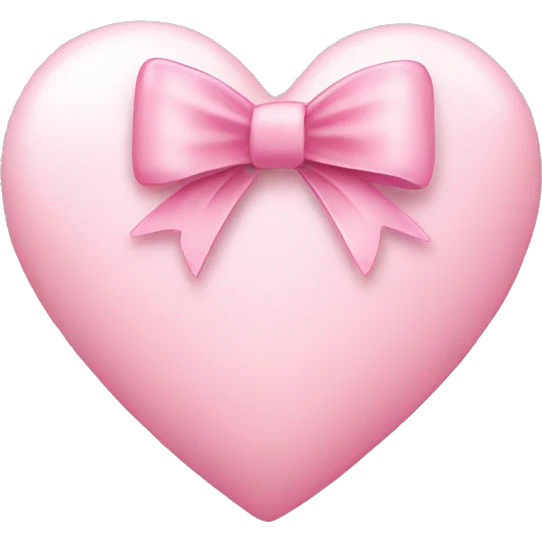 light pink heart with a bow on it emoji
