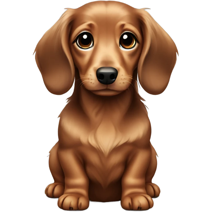long haired dachshund puppy emoji