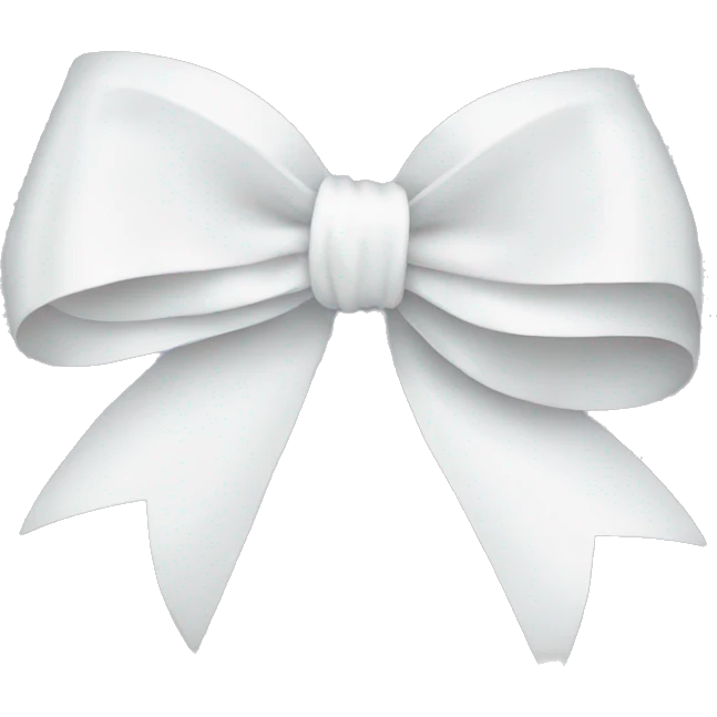 white thin bow ribbon emoji
