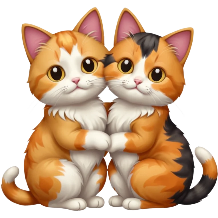 two cats grooming each other emoji