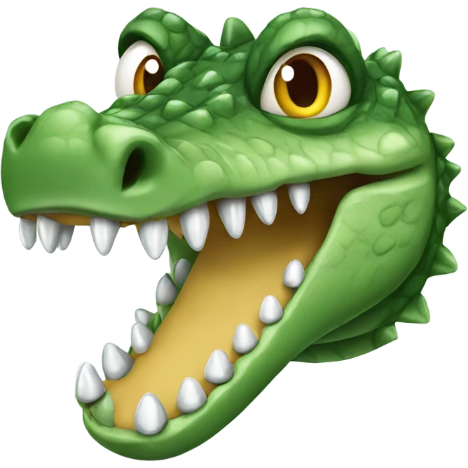 Crocodile with diamond teeth emoji