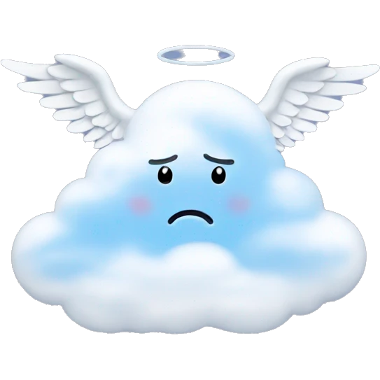 cloud with an angel emoji
