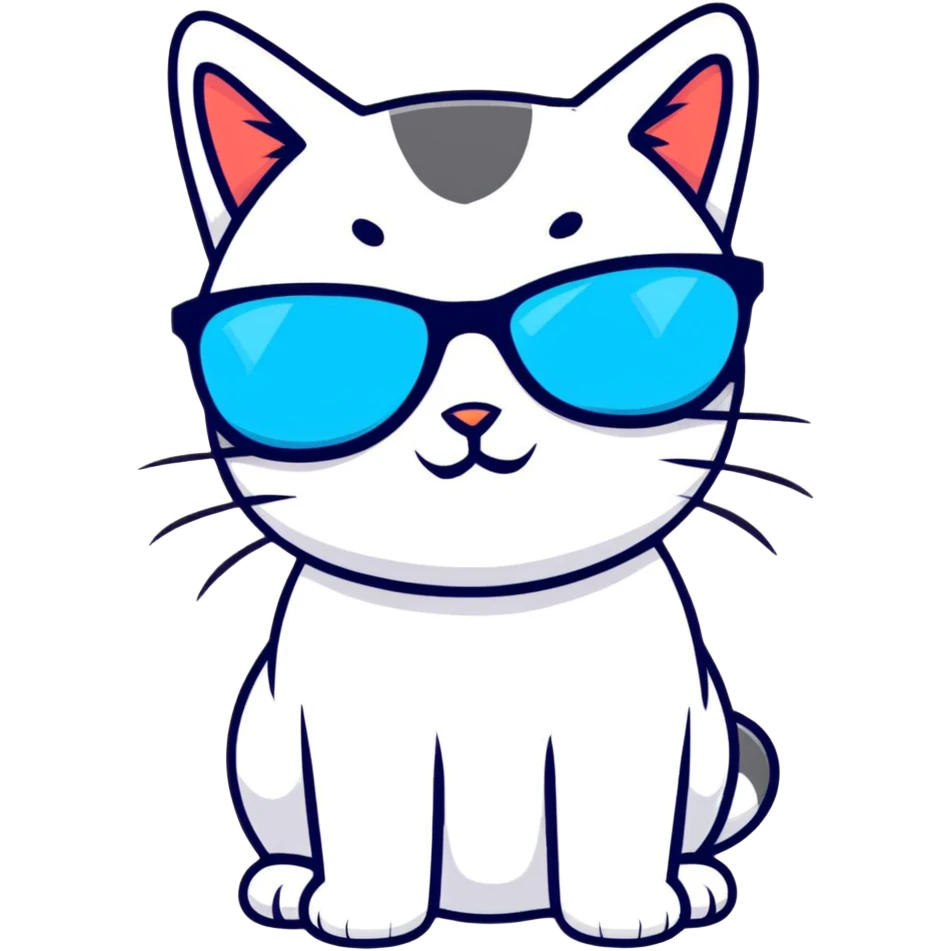 Cat with sunglasses emoji