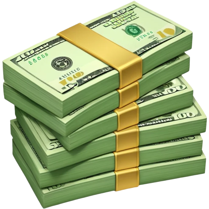 1 stack of dolars emoji