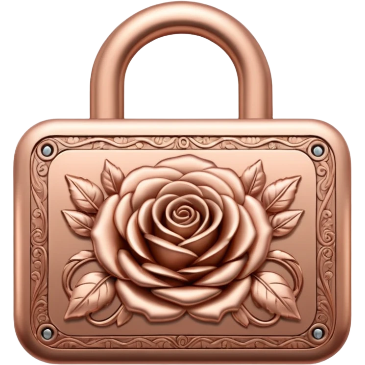 Rosegold letter lock emoji