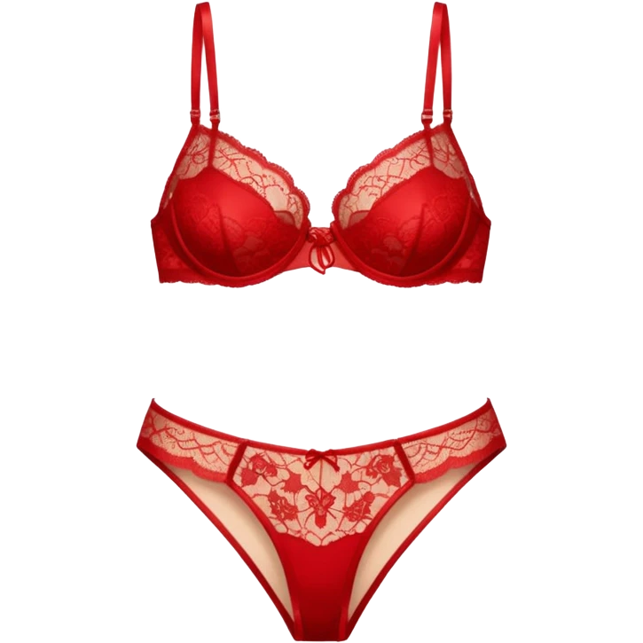 Red lingerie dentelle hot set emoji