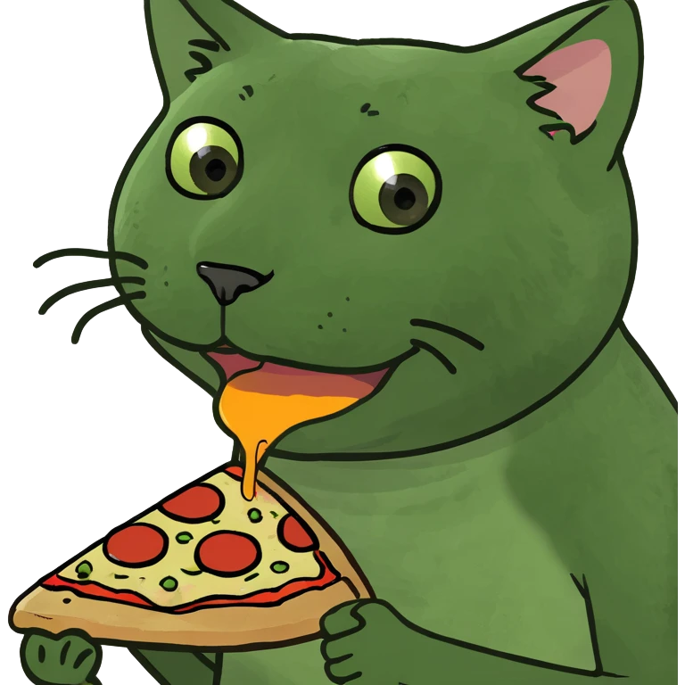 CAT eats Pizza emoji