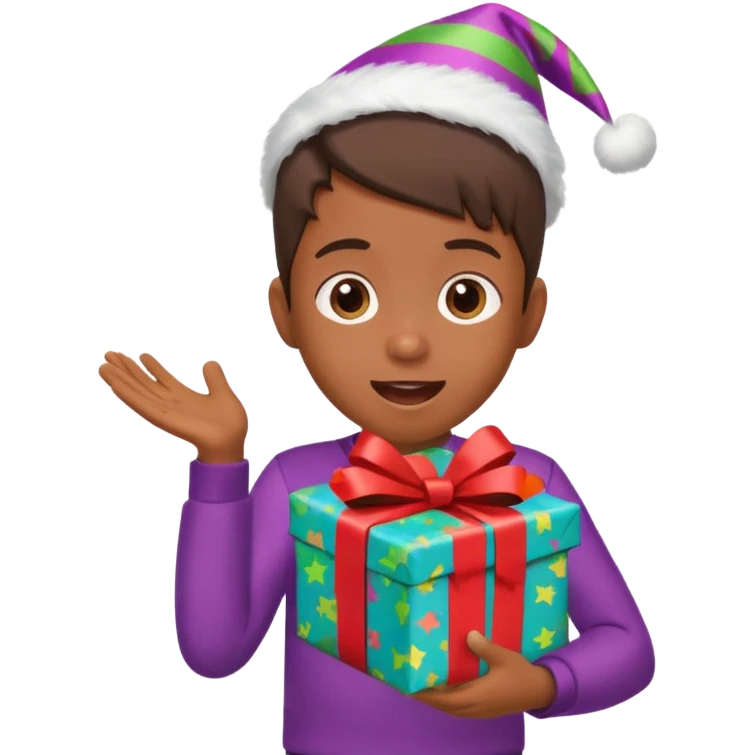Kid shaking wrapped present






























 emoji