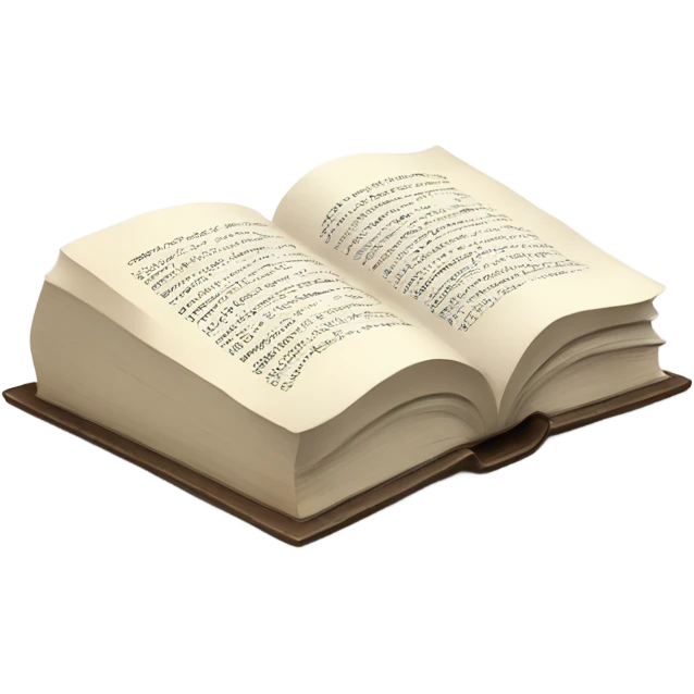 Opened book with white cover, white pages  emoji