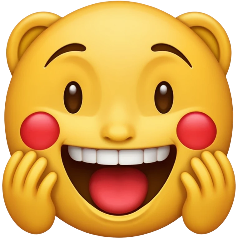 Classic iPhone laughing emoji but crazy emoji