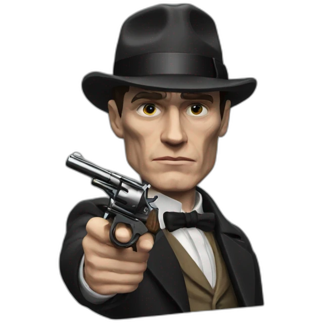 Thomas shelby avec un revolver emoji