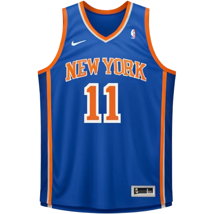 new york knicks basketball jersey featuring the number 11 emoji