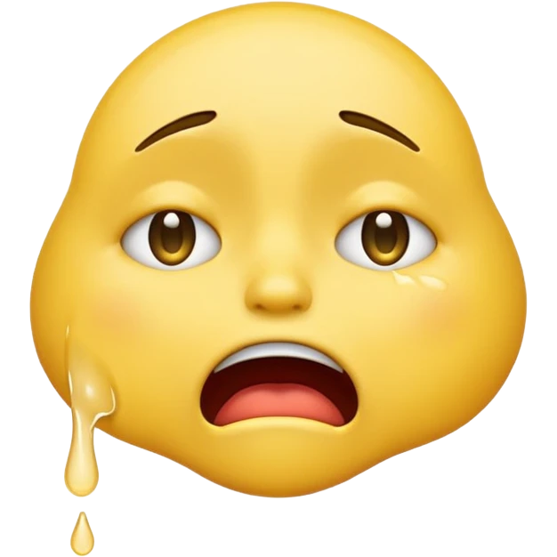 make me an emoji of an emoji crying with its mouth opened \ emoji