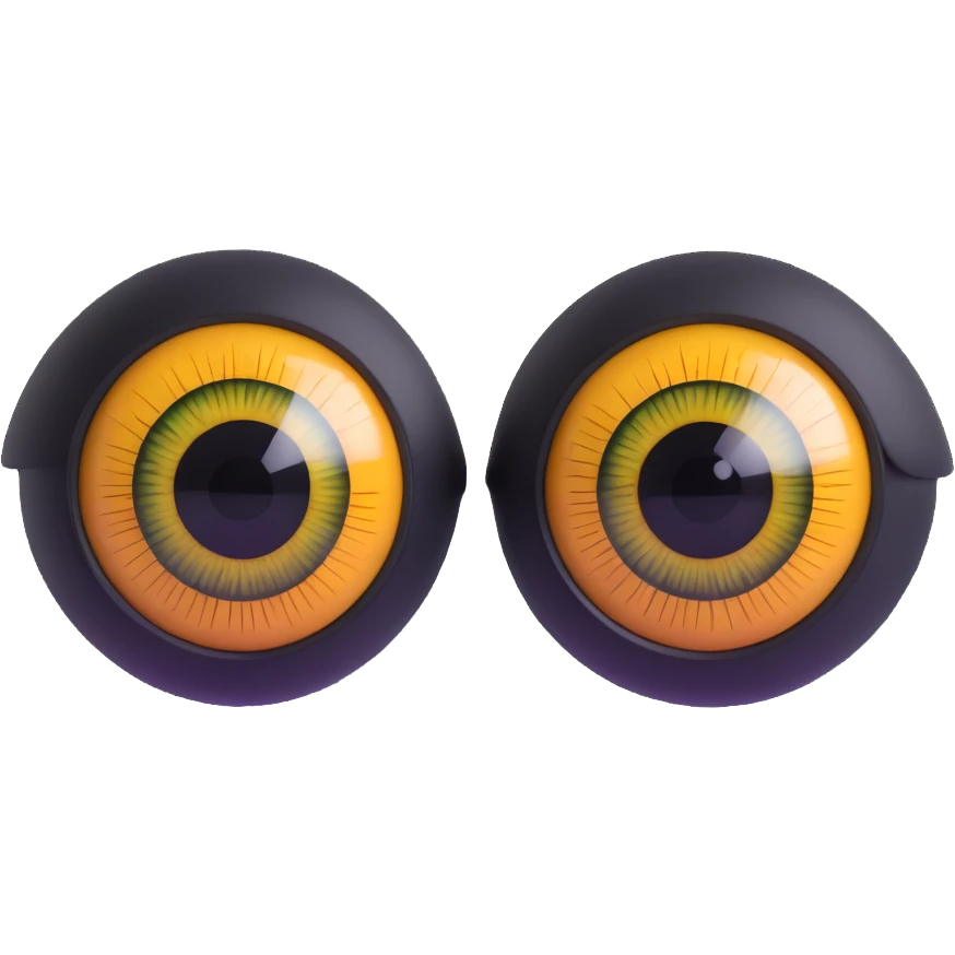 realistic 3d eyes with detailed iris emoji