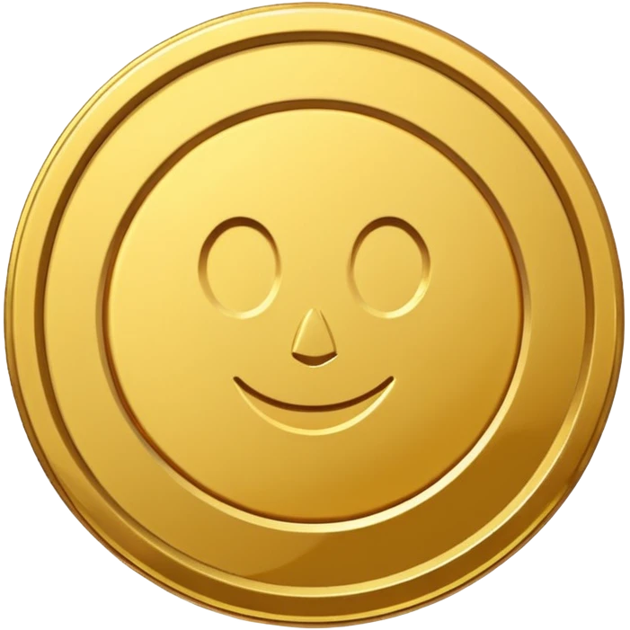 Single gold coin emoji