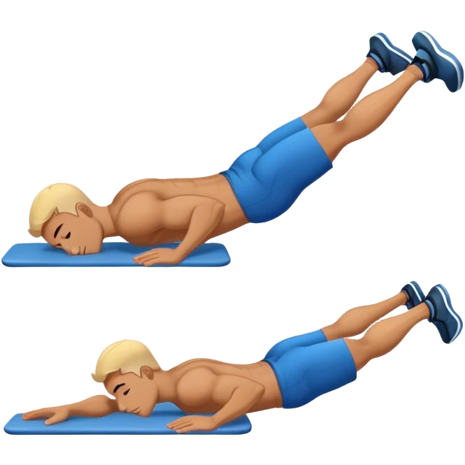 lying down man weighted glute bridges emoji